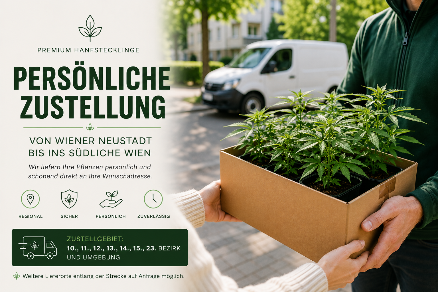 🚚 Persönliche Zustellung von Wiener Neustadt bis ins südliche Wien