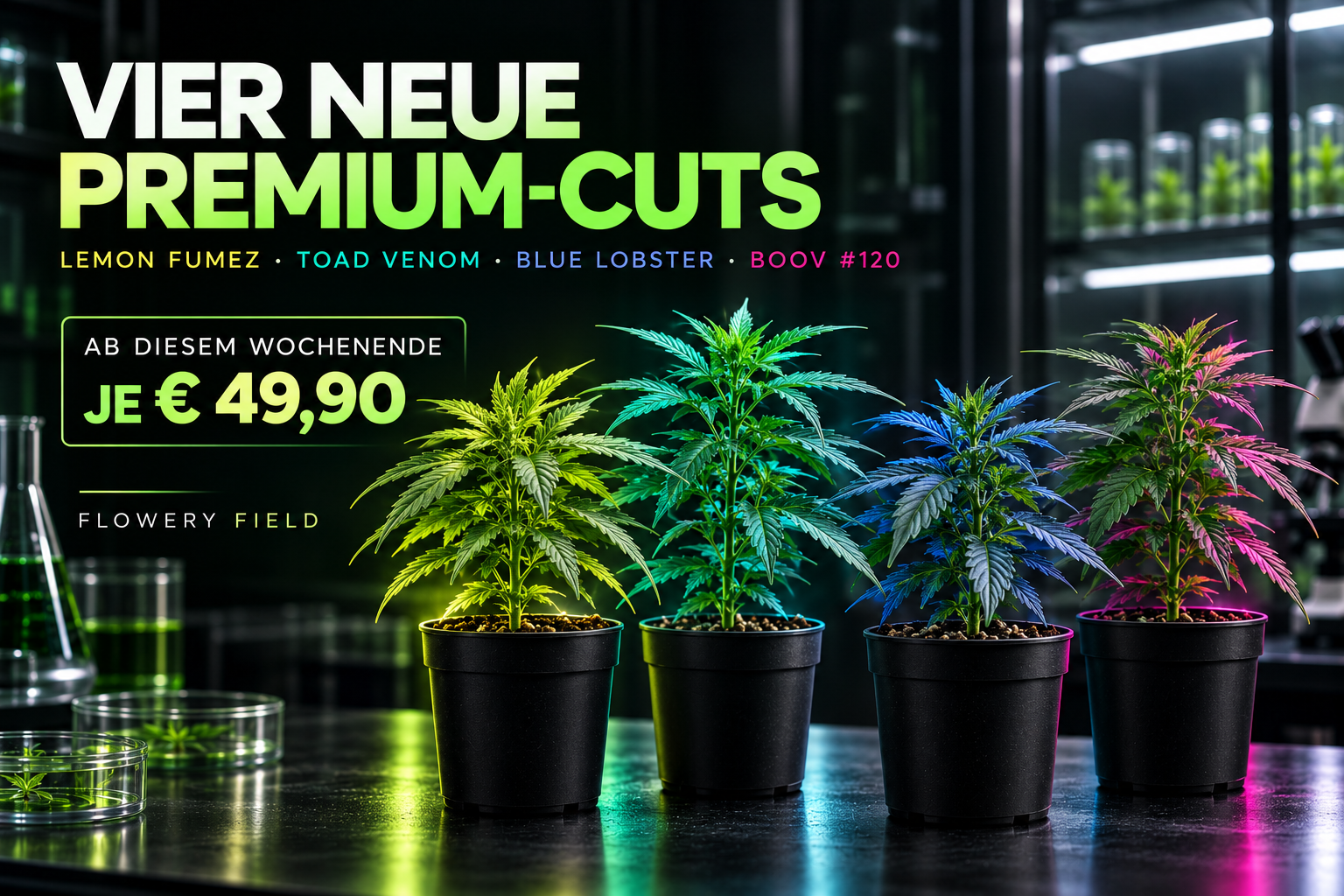 Vier neue Premium-Cuts bei Flowery Field