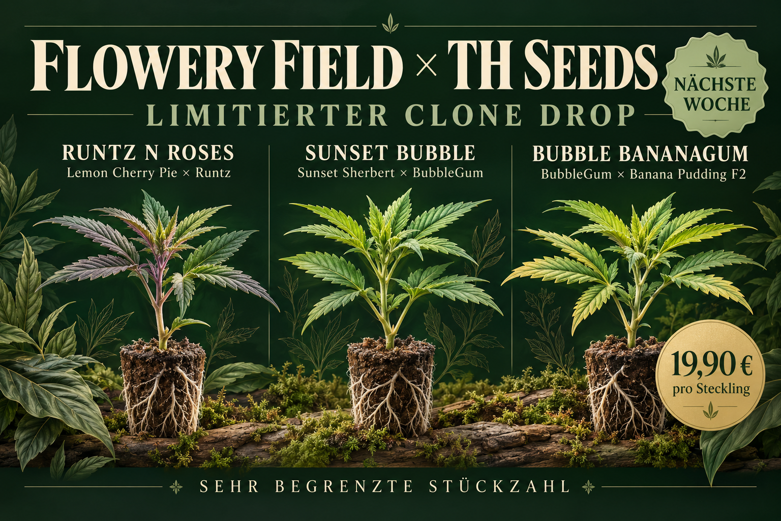 Flowery Field × TH Seeds – drei neue Sorten zum Start